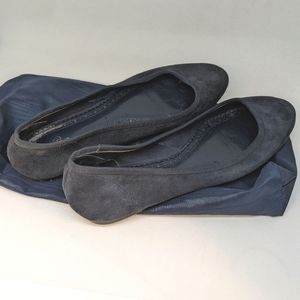 Brooks Brothers Nubuck navy flats 6.5